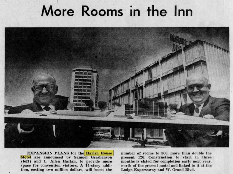 Harlan House Motel - May 1961 Article On 14 Story Addition